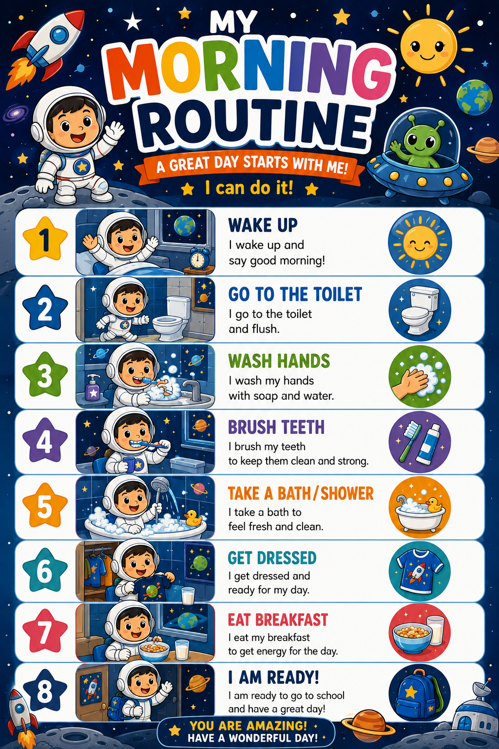 10 Daily Routine Visual Schedule Cards Per Theme | Printable PDF & PNG | Autism, ADHD, SPED & Preschool Visuals