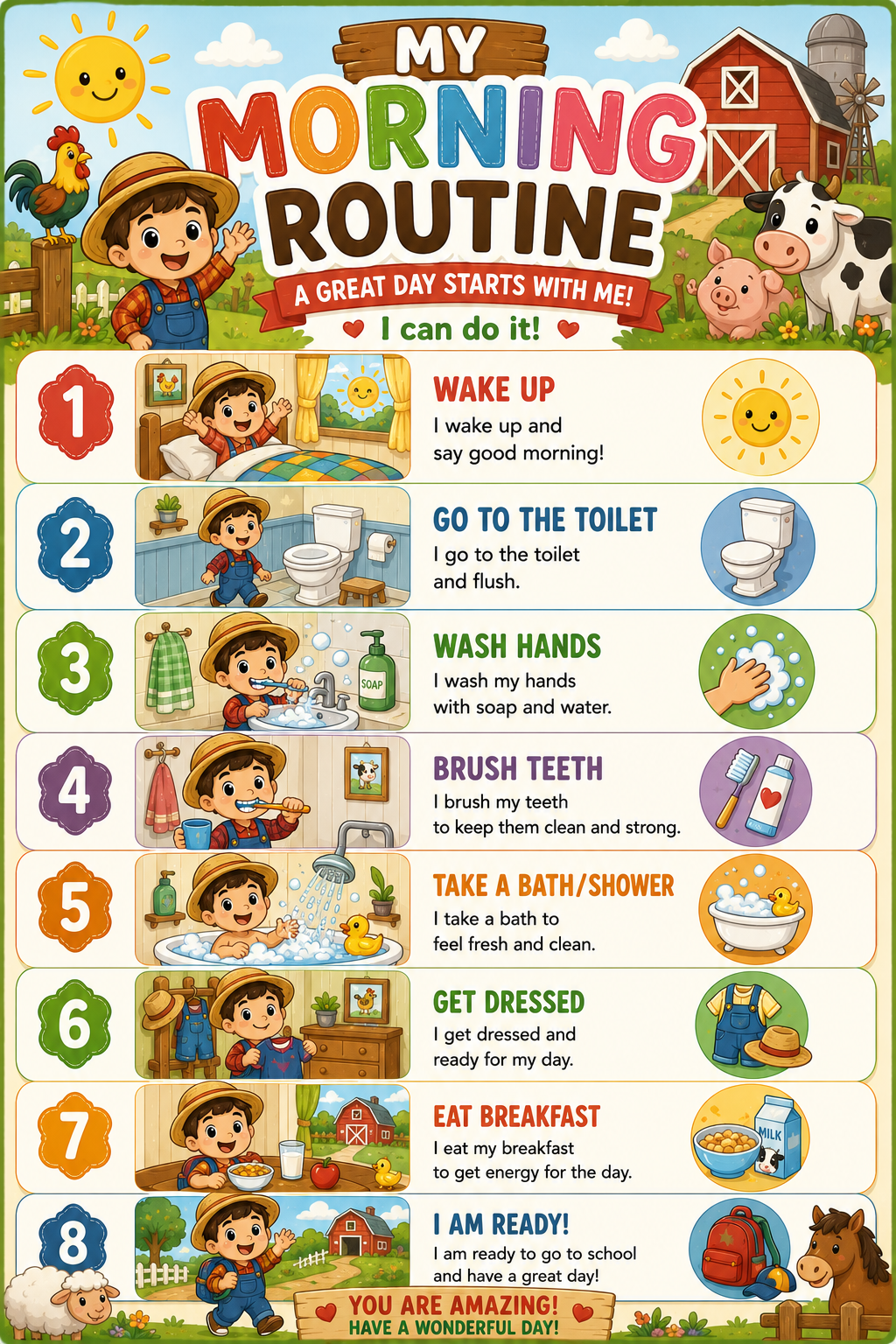 10 Daily Routine Visual Schedule Cards Per Theme | Printable PDF & PNG | Autism, ADHD, SPED & Preschool Visuals