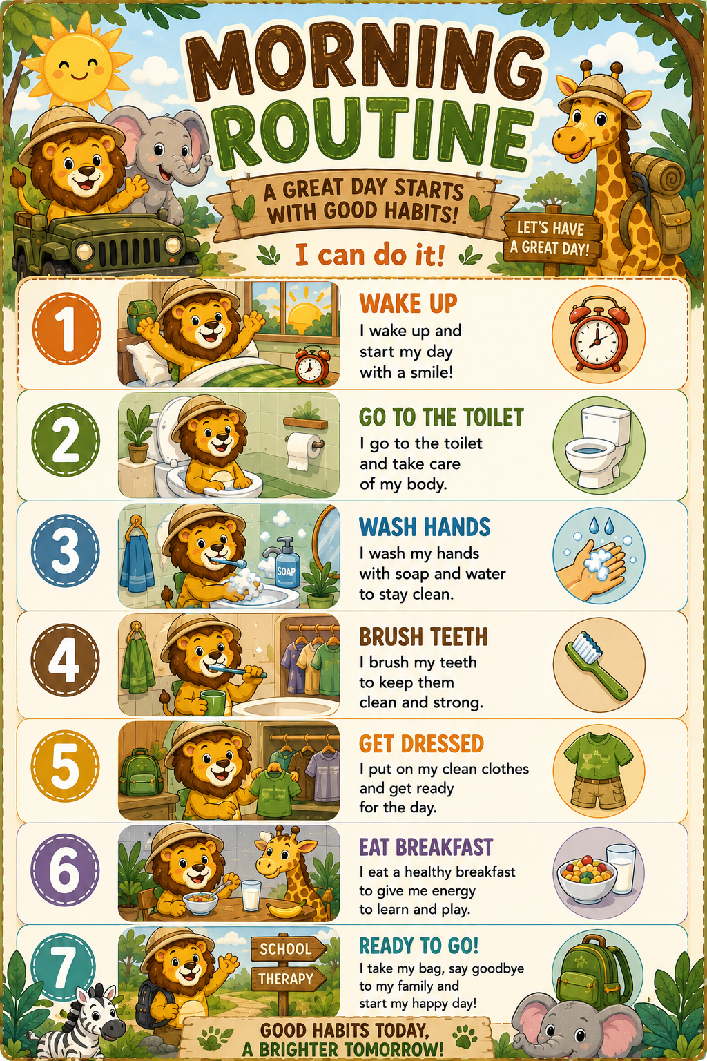 10 Daily Routine Visual Schedule Cards Per Theme | Printable PDF & PNG | Autism, ADHD, SPED & Preschool Visuals